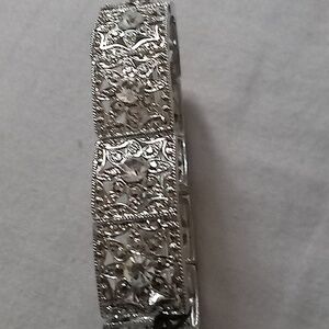 Cookie Lee Silver and Black Sparkle Bracelet